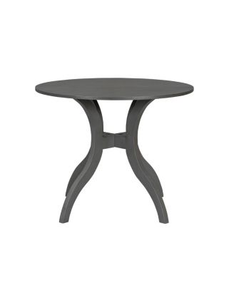 Oak Gray Round Dining Table 39.4" - Solid Wood Legs, Timeless Elegance