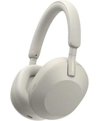 WH-1000XM5-SILVER Wireless Over-Ear Noise Canceling Headphones - Silver with 2 Year Amber Protection Plan (2022)