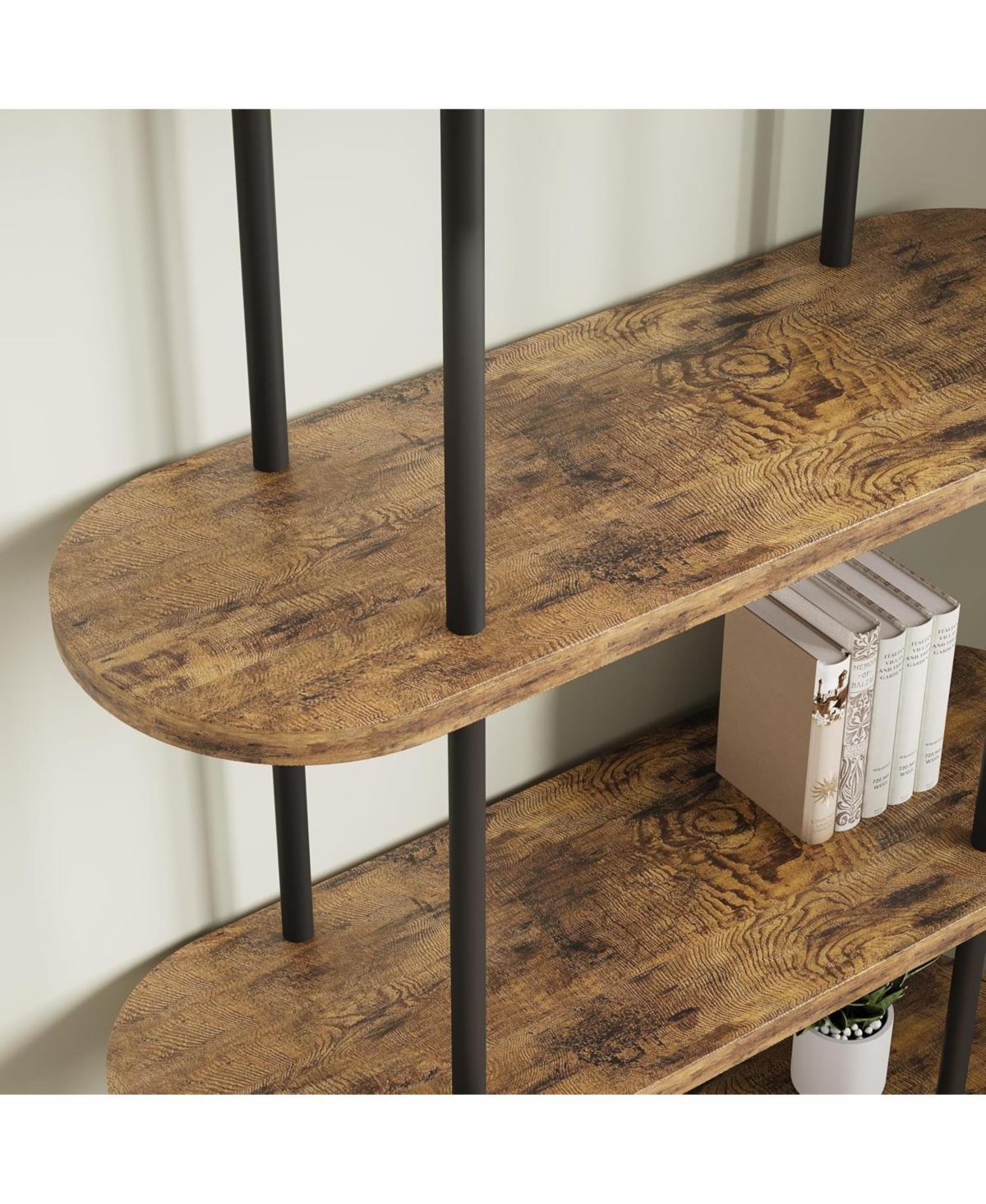 gaomon 71" 5-Tier Metal Collapsible Bookshelf