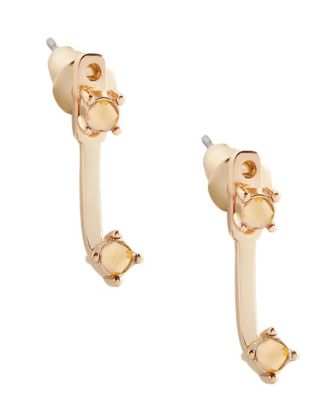 Mint & Lily Birthstone Drop Ear Jacket Earrings - November topaz