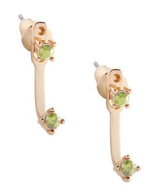 Mint Lily Birthstone Drop Ear Jacket Earrings - August peridot 29$