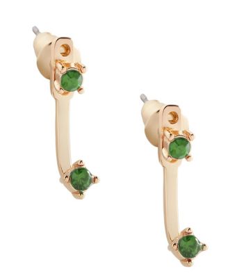 Mint Lily Birthstone Drop Ear Jacket Earrings - May emerald 29$
