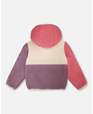 Girls Sherpa Jacket Color block