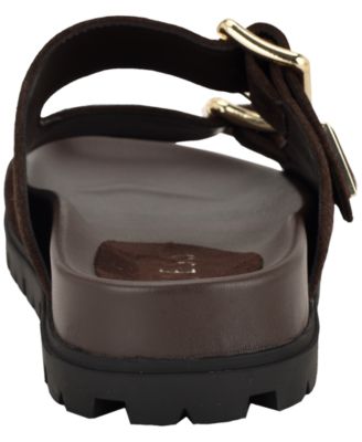 Women's Fasten Double-Buckle Footbed Sandals