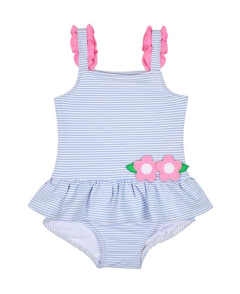 Купальники Florence Eiseman Little Girls Seersucker Swimsuit With Flowers