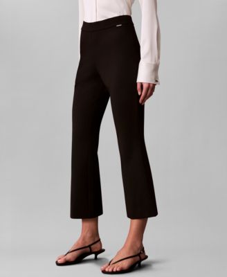 Women's Ponte Crop Flared Pants