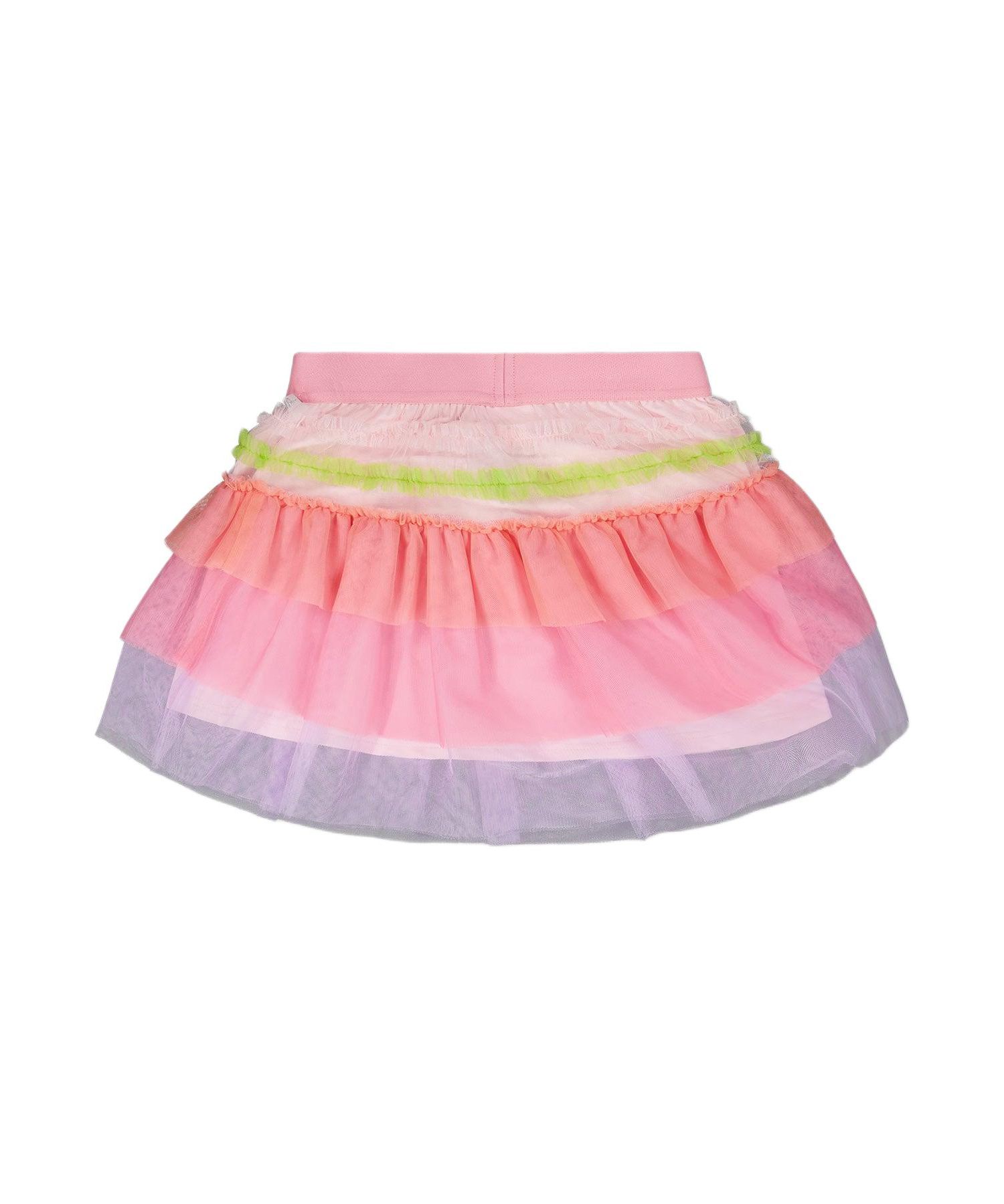 Big Girls Mesh Skirt with Multicolor Frills