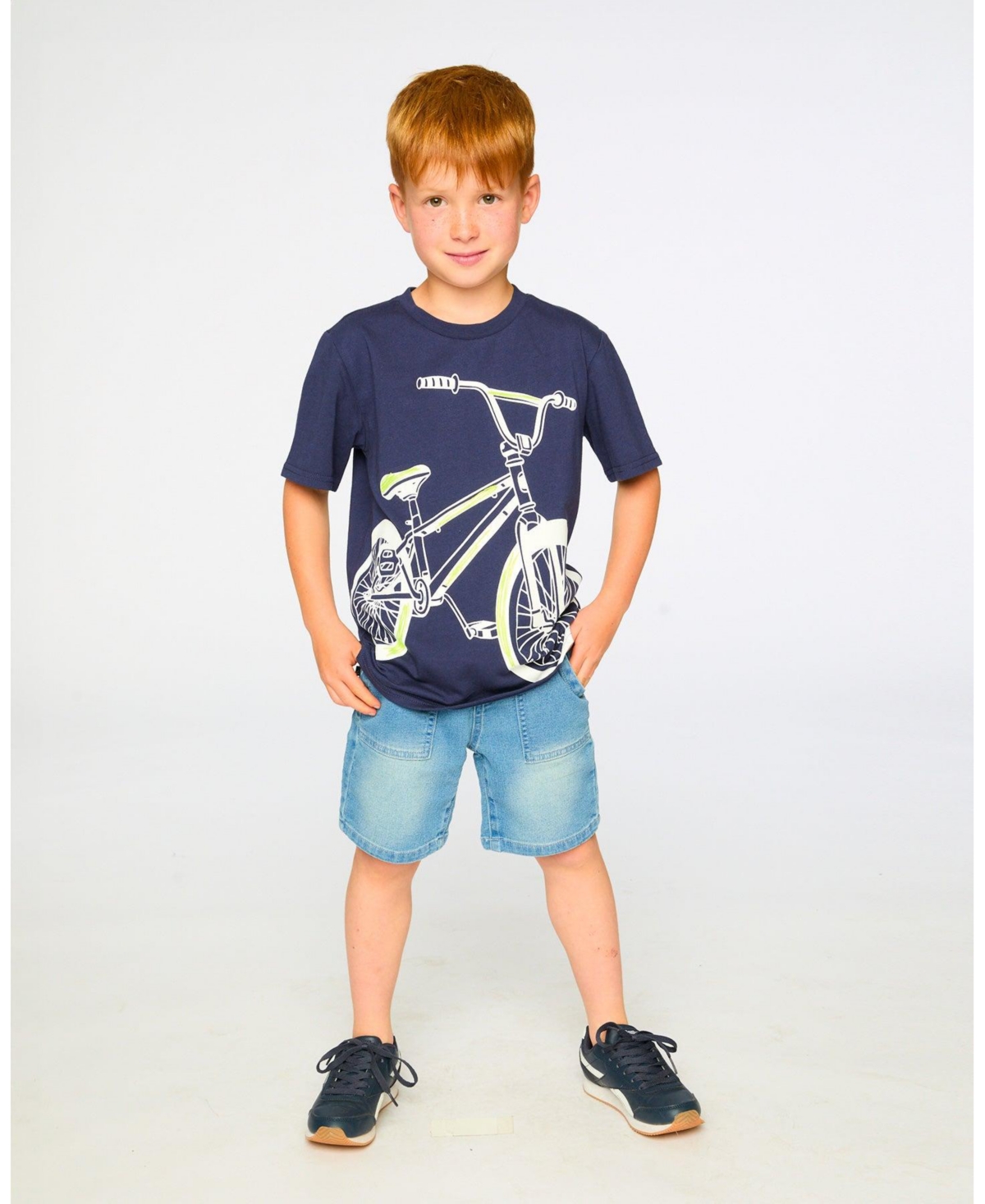 Deux par Big Boys Cotton Bike Print Jersey T-Shirt