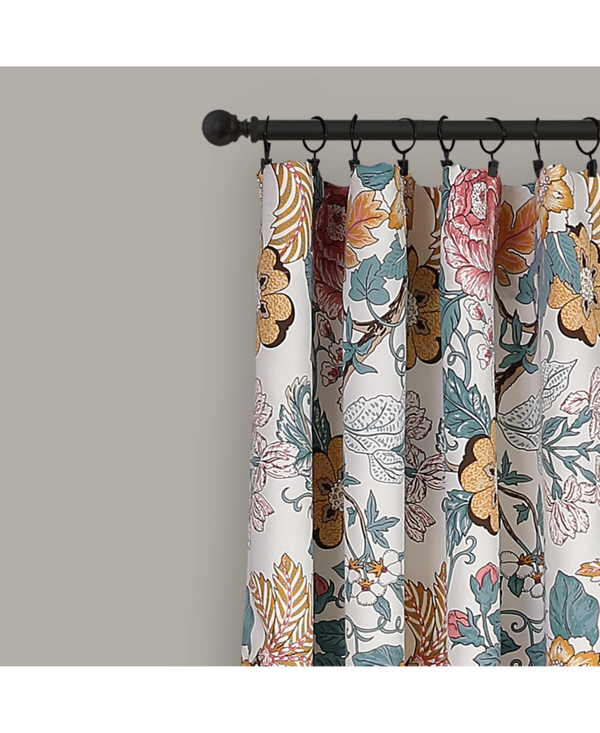 Sydney Floral 52" x 84" Curtain Set