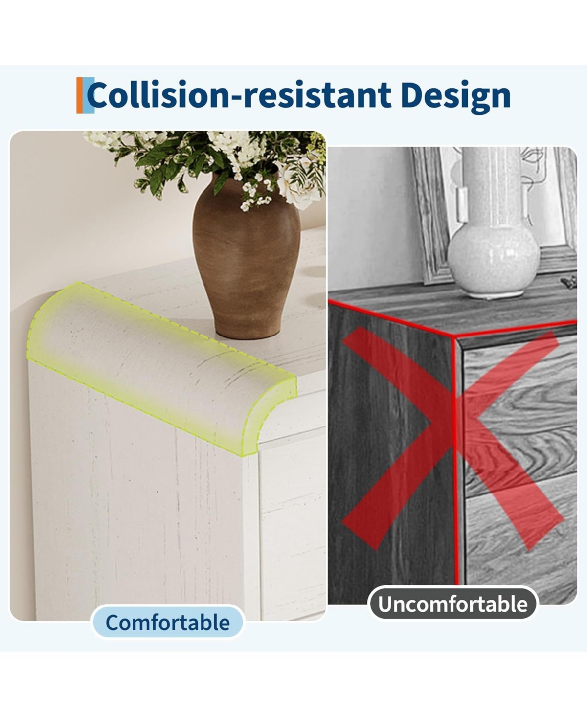 gaomon 5 Drawers Dresser for Bedroom, 48" Tall Modern Wooden Clothes Dresser with Large Wood Storage, Chest of Drawers for Living Room, Hallway