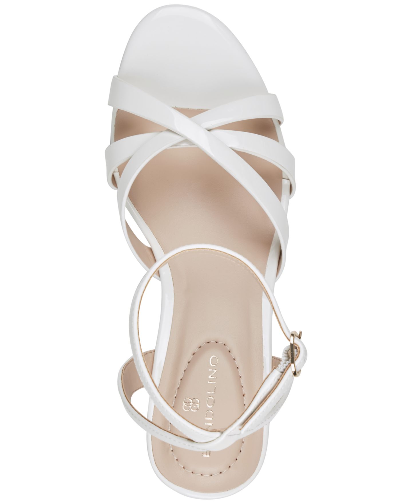 Женские сандалии Bandolino Adler Strappy Wedge Dress Sandals, цвет: Белый лаковый — фото 4