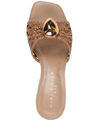 Women's Farrel Ornamented Woven Slip-On Block Heel Sandals