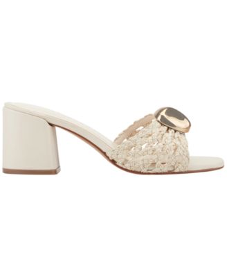 Women's Farrel Ornamented Woven Slip-On Block Heel Sandals