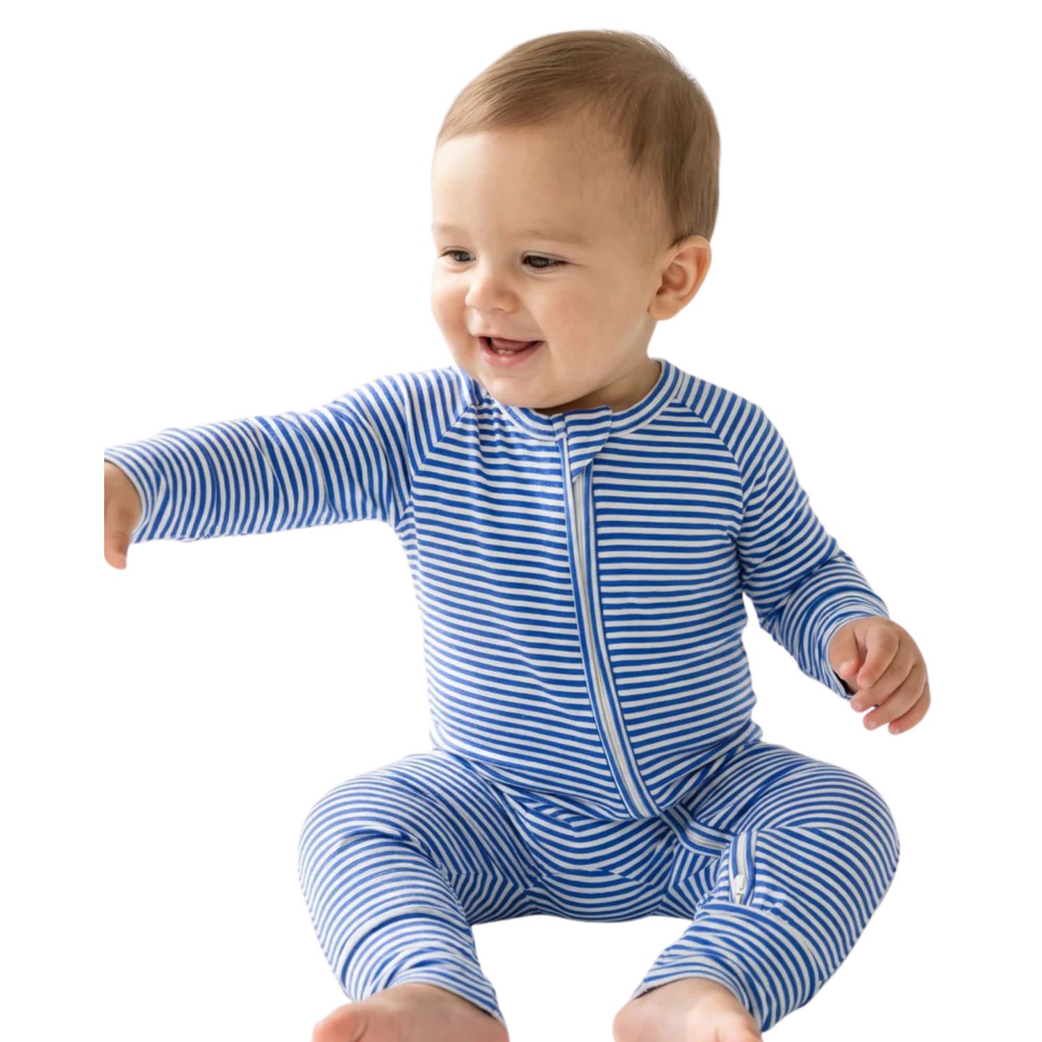 Boys Cobalt Stripe Bamboo Sleeper