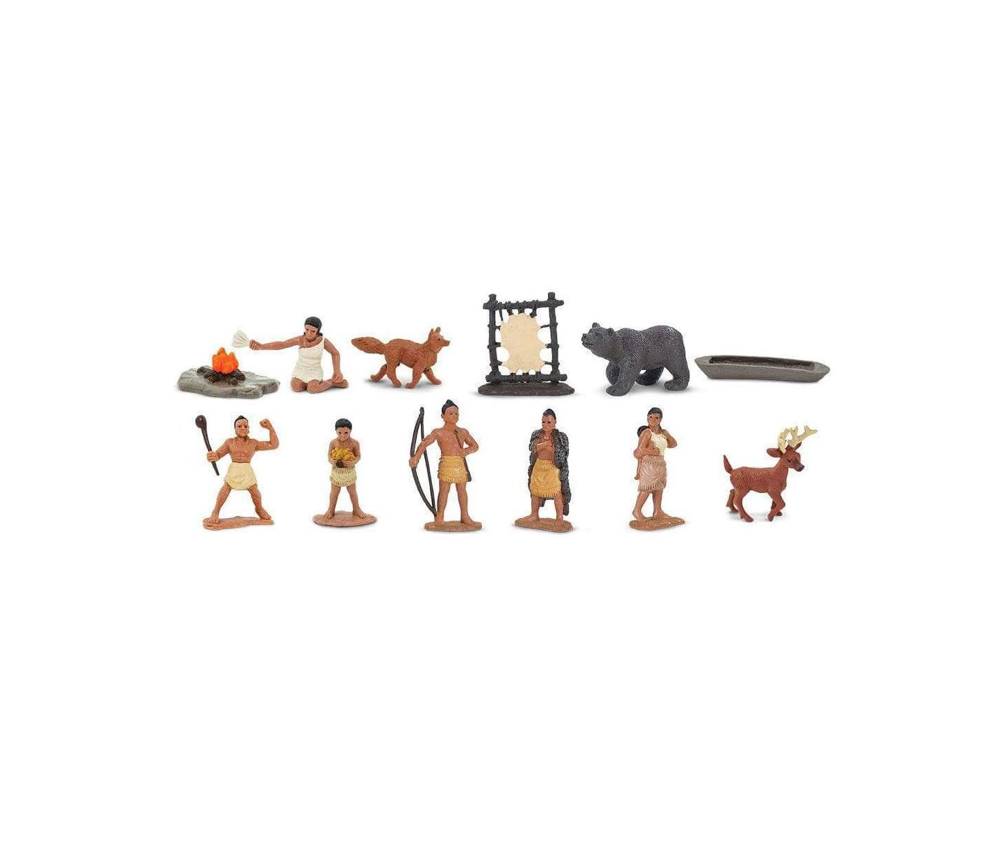 Детские фигурки Safari Ltd. Powhatan Indians Hand-Painted 12-Piece Toob, от 3 лет — фото 3