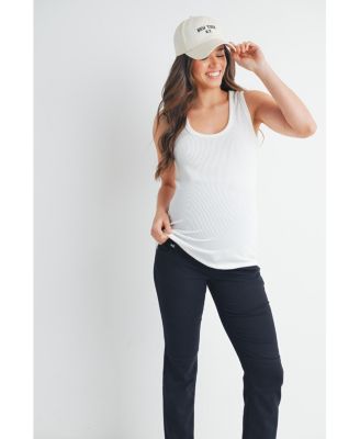 Maternity Ribbed Scoop Neck Tank Top