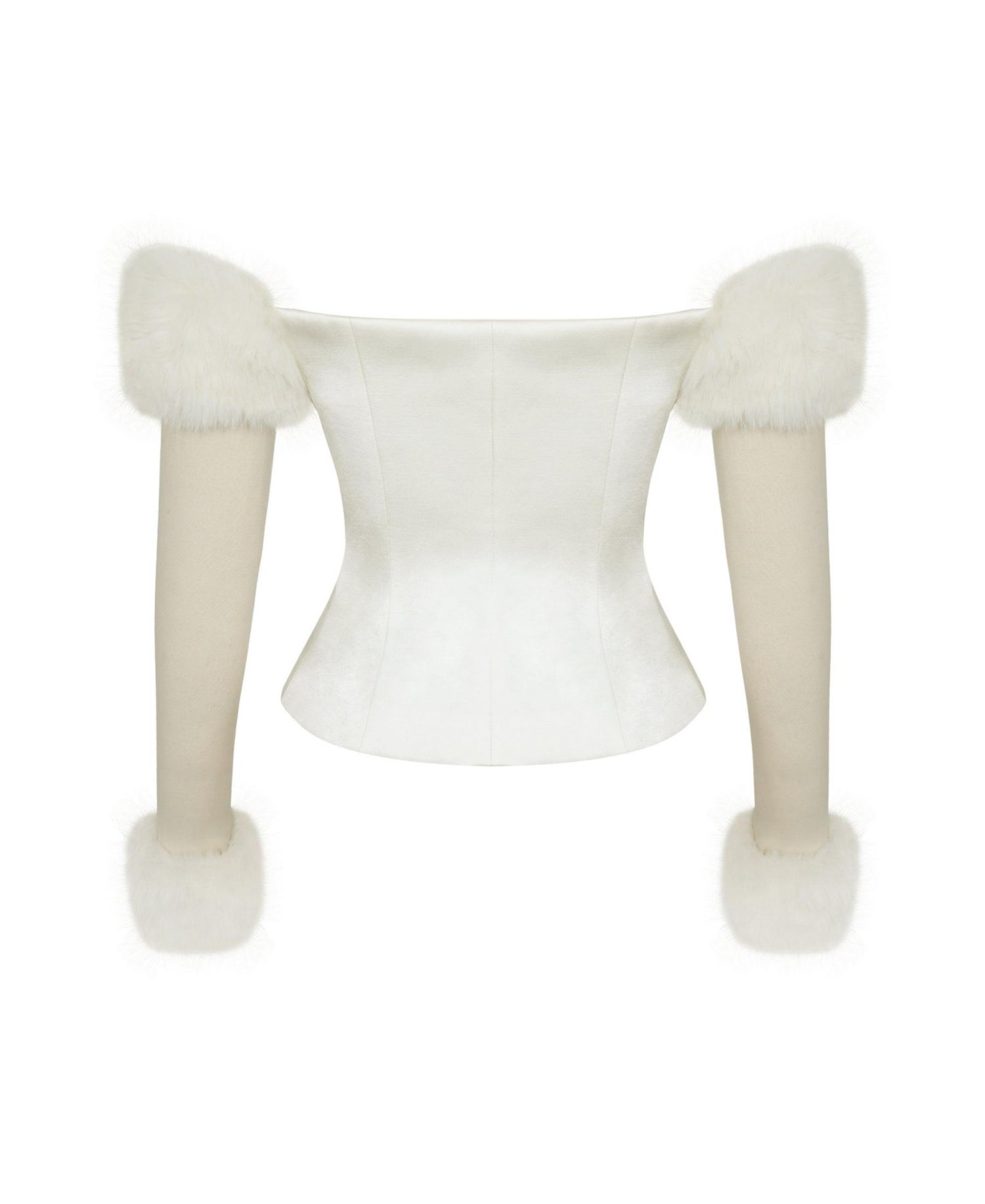 Women's Nola Off-Shoulder Fur Trimmed Top