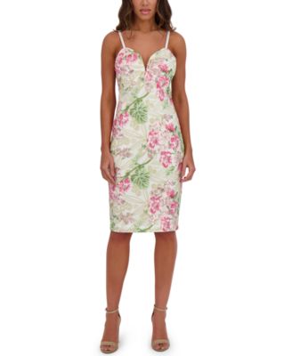 Women's Embroidered Sequin Sweetheart Dress