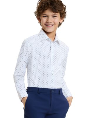 Boys' 8-20 Spead Collar Arrow Print Shirt