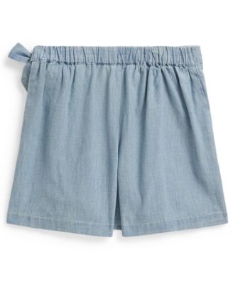 Girls' 7-16 Indigo Chambray Wrap Skort