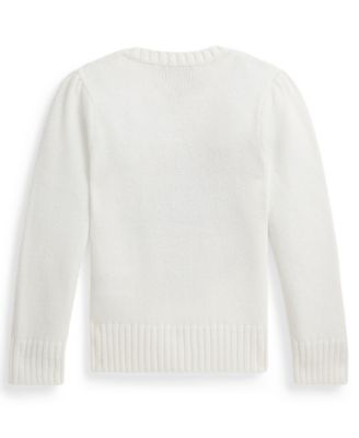 Girls' 2T-6X Polo Bear Crewneck Sweater