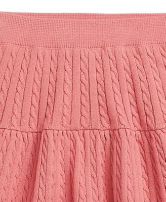 Girls' 7-16 Mini-Cable Tiered Skirt