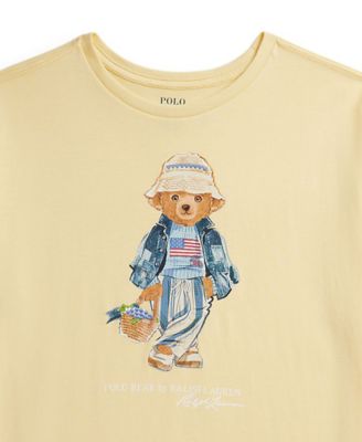 Girls' 7-16 Polo Bear Crewneck Jersey Dress