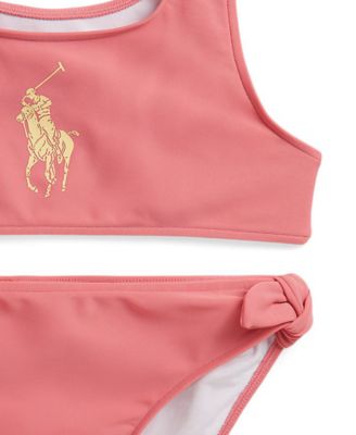 Girls' 7-16 Scoop Neck Bikini Top and Bottom, 2-Piece Set