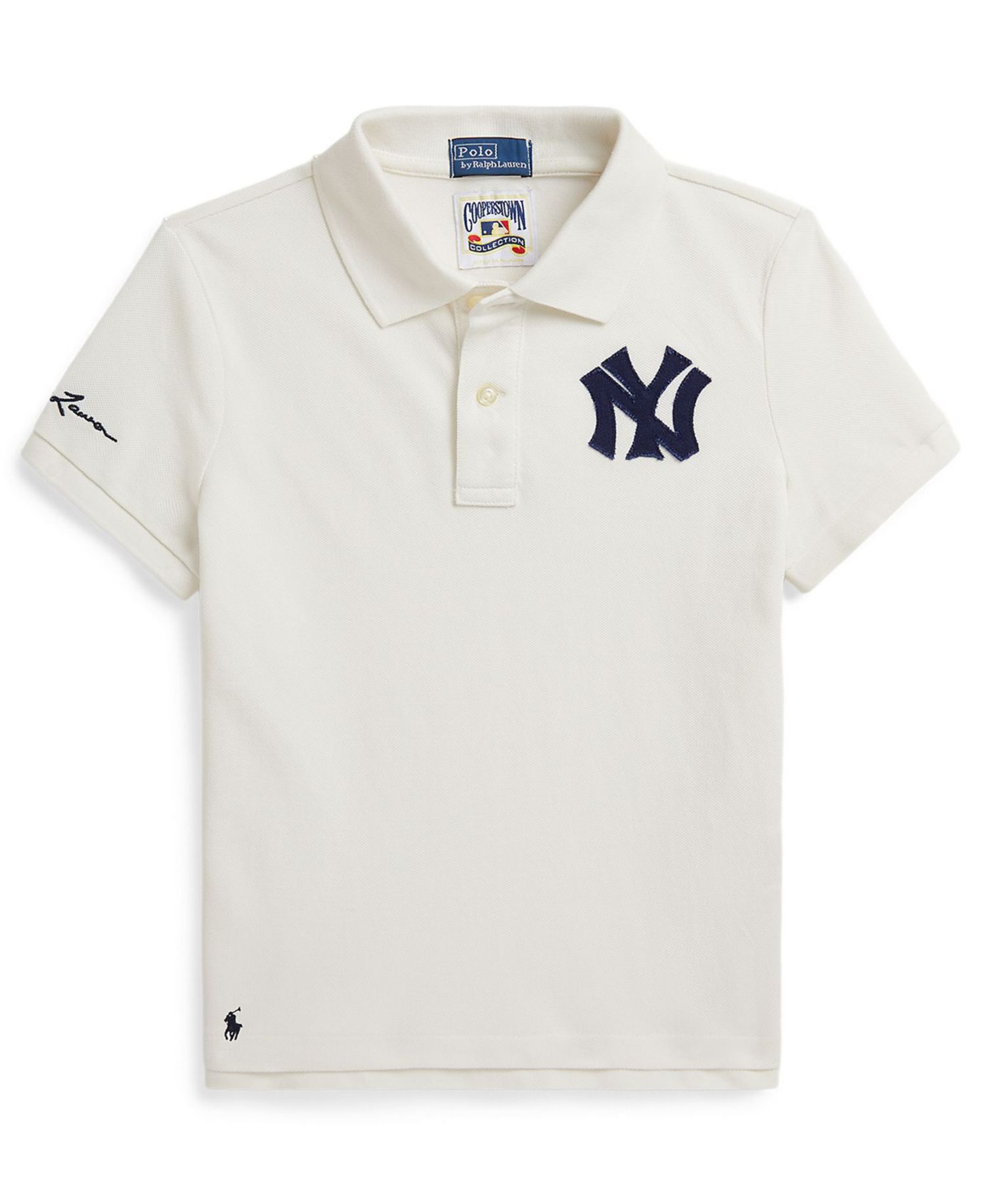 Girls' 7-16 Two-Button Placket Yankees Polo Shirt