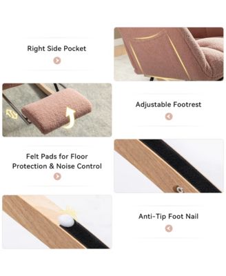 Modern Rocking Chair, Leisure Sofa Glider Chair, Comfy Accent Chair, Lounge Chair with High Backrest