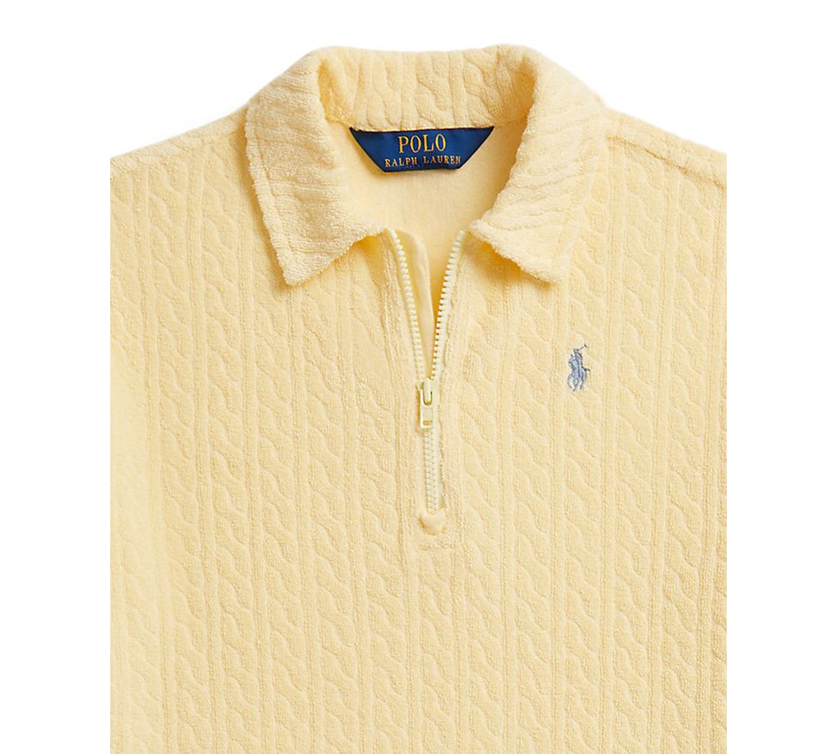 Polo Ralph Lauren Girls' 2T-6X Cable Terry Cover-Up Collar Dress