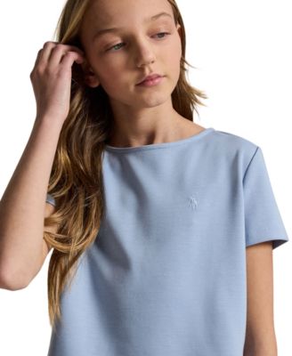 Girls' 7-16 Ponte Boxy T-Shirt and Skort, 2-Piece Set