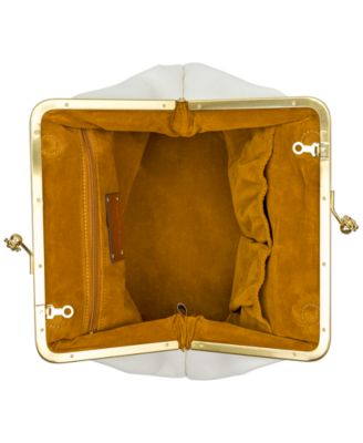 Sofia Small Leather Kisslock Clutch