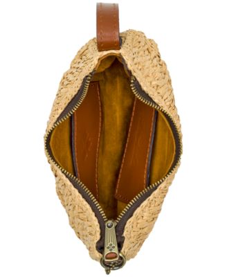 Morgana Scalloped Raffia Mini Shoulder Bag