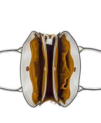 Genovese Medium Tooled Leather Top Handle Satchel Bag