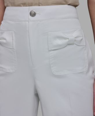 Women's Straight Bow Pocket Pants