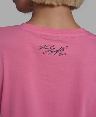 Women's Rose Print Crew Neck T-Shirt