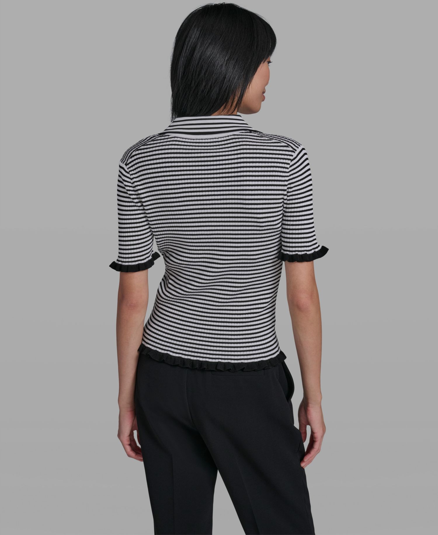 Women's Collared Short-Sleeve Sweater