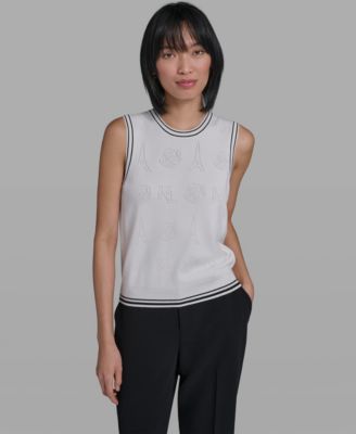 Women's Crew Neck Sleeveless Tank Sweater