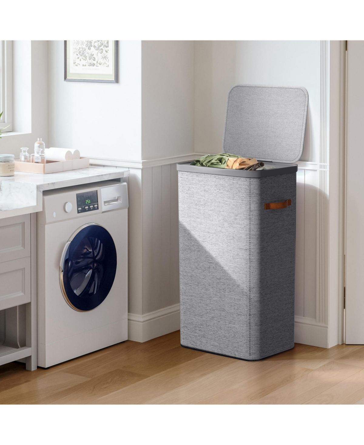 Sorbus 1-Compartment Laundry Basket with Removable Laundry Bag - Durable Organizer for Bathroom, Bedroom, or Laundry Room - Space Saving Design