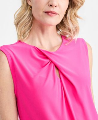 Women's Twist-Neck Extended-Shoulder Top