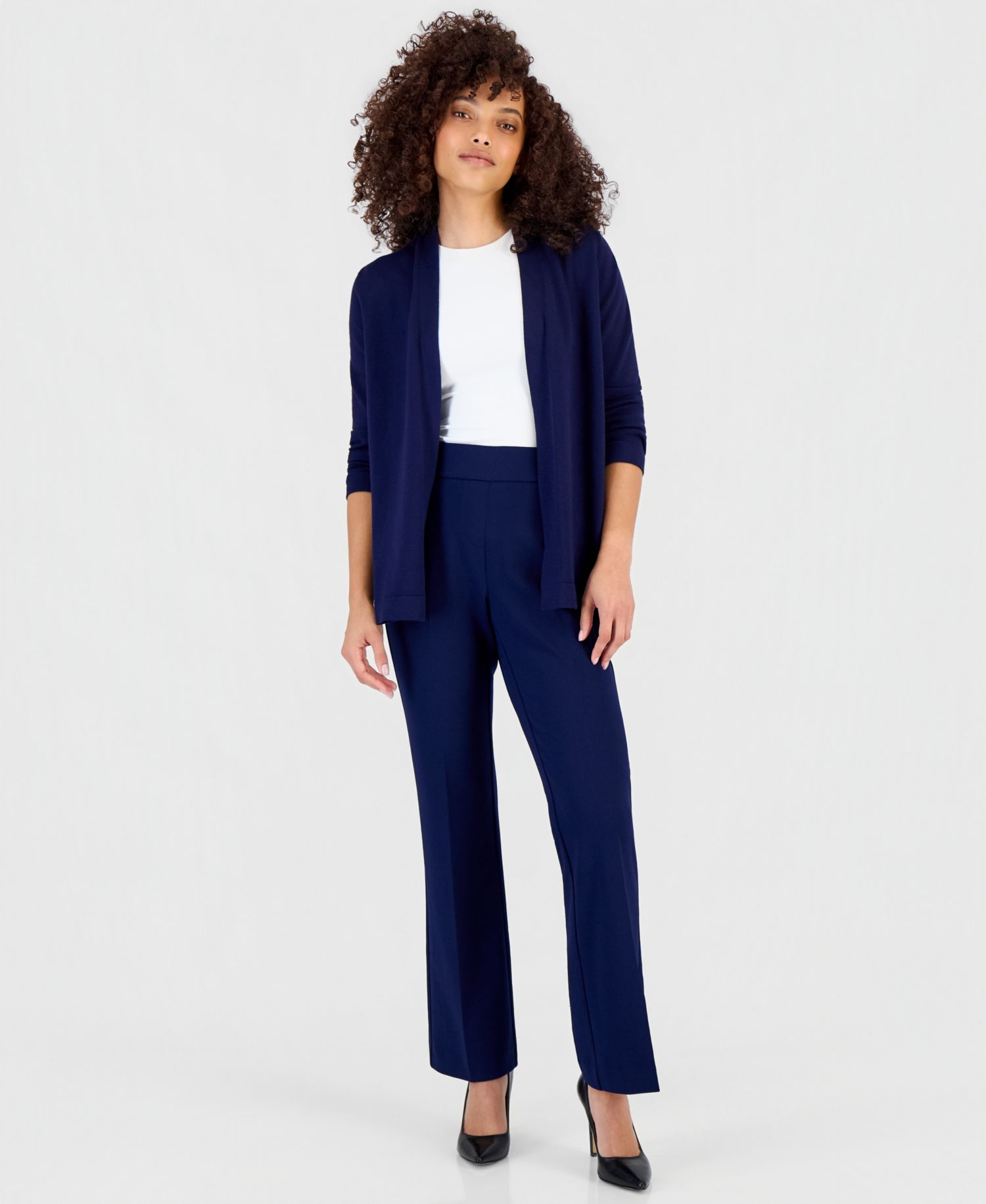 Petite Chatham Open-Front Cardigan