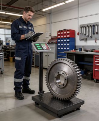 Digital Platform Floor Scale with LCD Display, 660 lbs Capacity, 0.1 lb Accuracy, Foldable Design