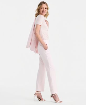 Women's Mid Rise Straight-Leg Pull-On Pants, Regular & Petite