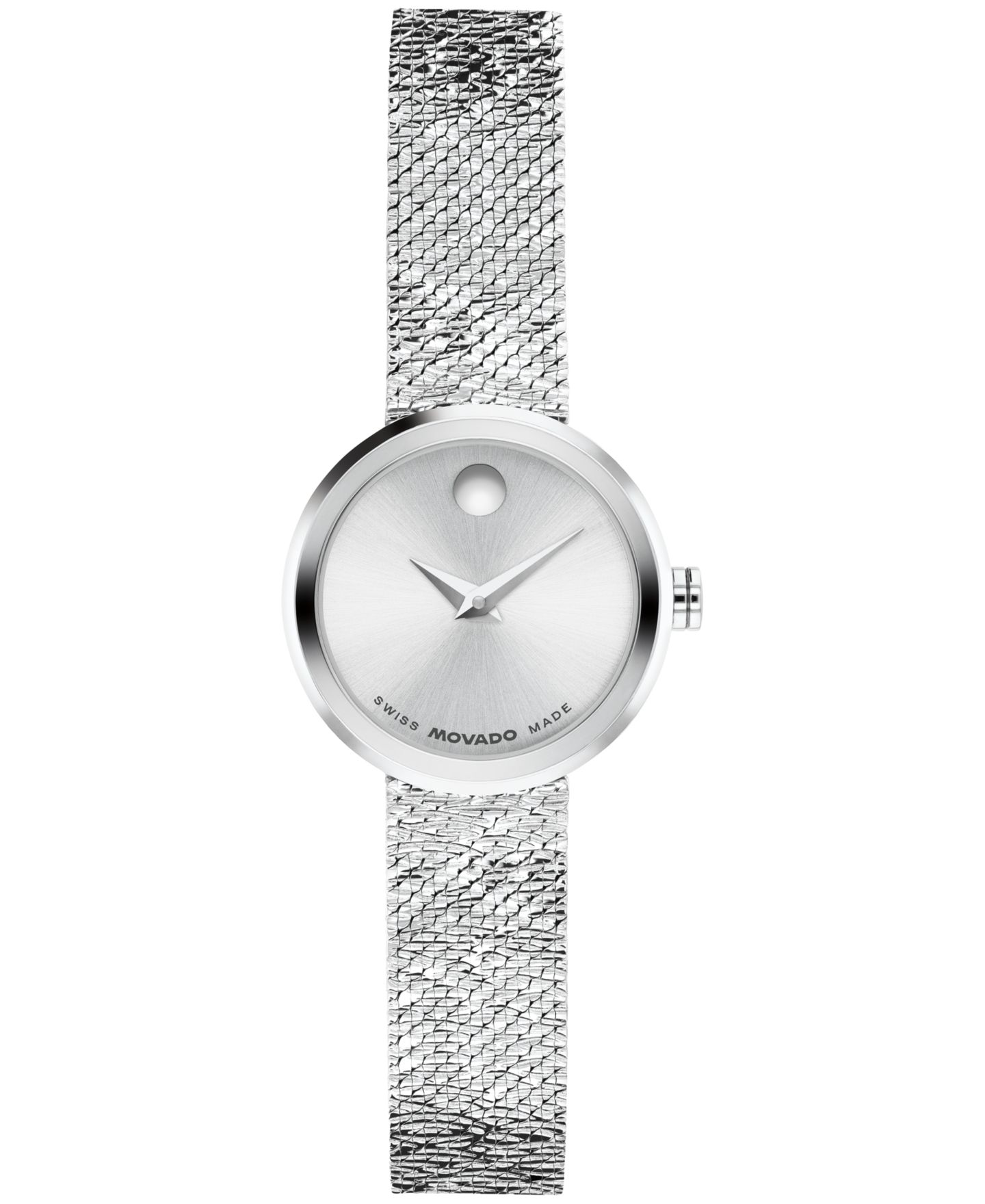 Женские часы Movado Museum Velura Mini Swiss Quartz Stainless Steel Watch, 21mm — фото 1