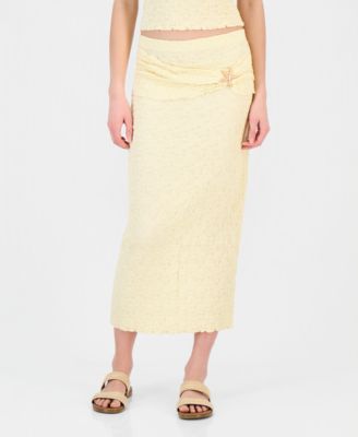 Juniors' Pucker-Knit Starfish Midi Skirt