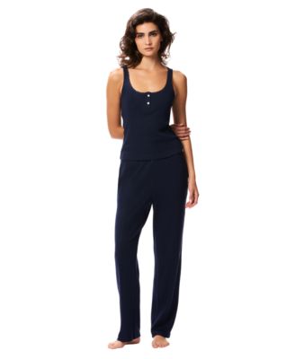 Women's Pointelle Lace Trim Tank Top