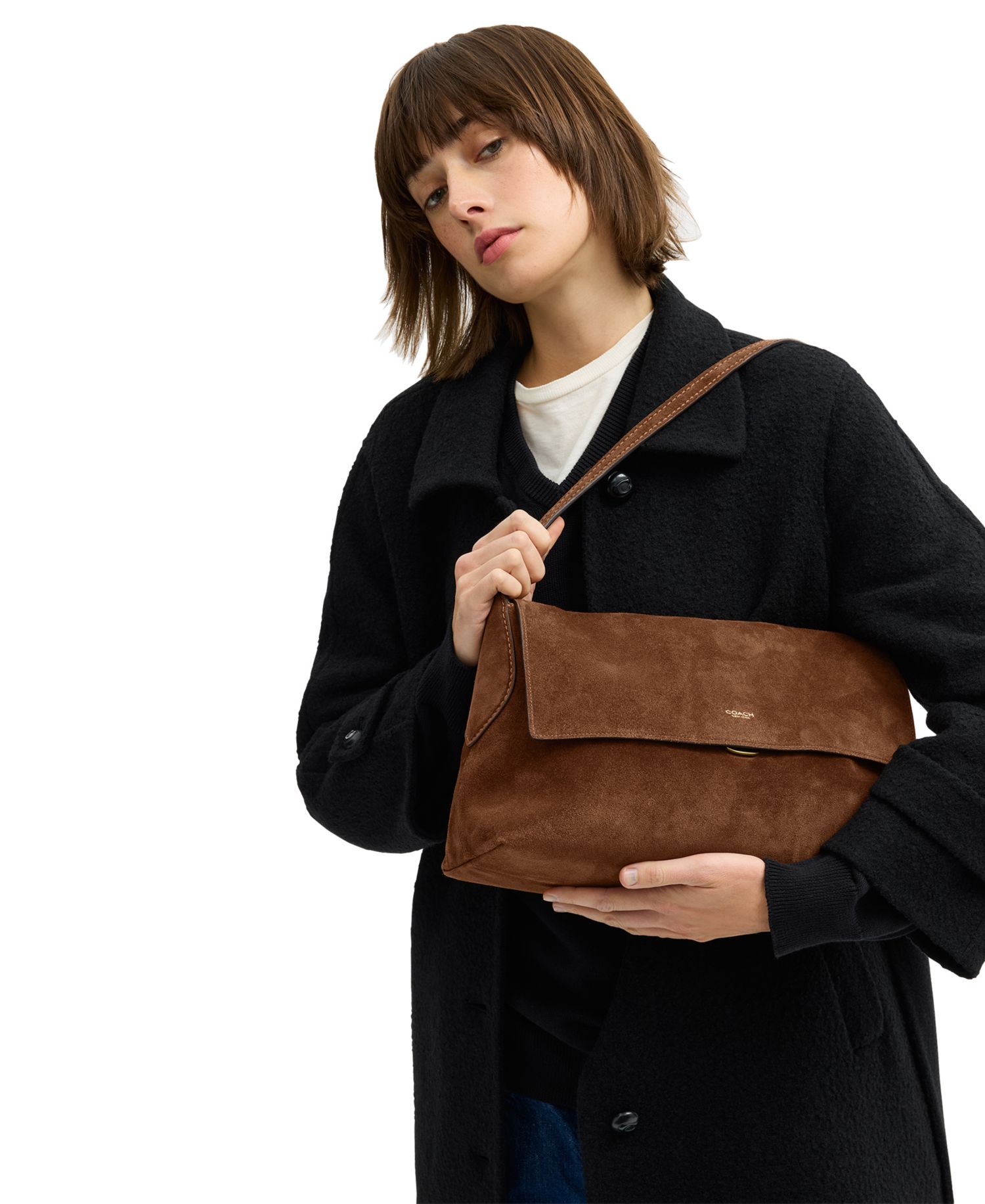 Chelsea Large Suede Shoulder Bag 36