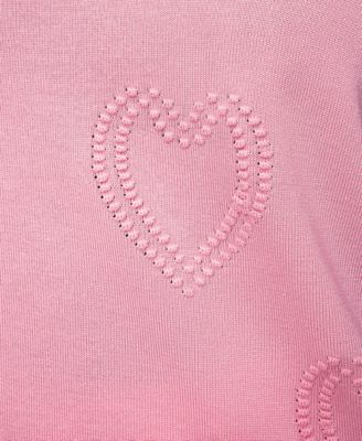 Women's Heart Stitch Hi-Low Sweater
