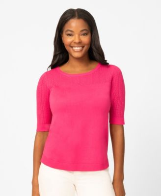 Women's Cable Round Hem Sweater
